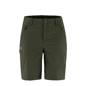 Fjallraven Womens Abisko Trail Stretch Shorts Deep Forest