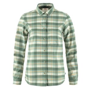 Fjallraven Womens Singi Fjall Shirt Patina Green / Chalk White