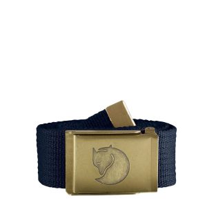 Fjallraven Canvas Brass Belt 4cm Dark Navy