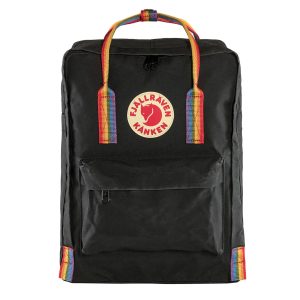Fjallraven Kanken Classic Backpack Black Rainbow Pattern
