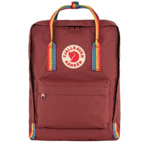 Fjallraven Kanken Classic Backpack Ox Red / Rainbow Pattern