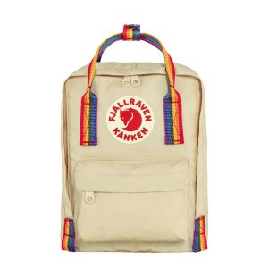 Fjallraven Kanken Rainbow Mini Light Oak-Rainbow Pattern