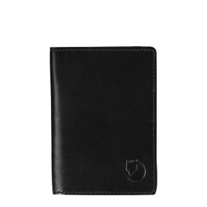 Fjallraven Leather Passport Cover Black