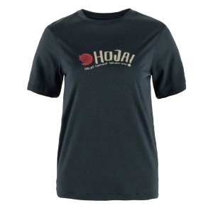 Fjallraven Womens Hoja Wool T-shirt Dark Navy