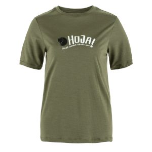 Fjallraven Womens Hoja Wool T-shirt Laurel Green