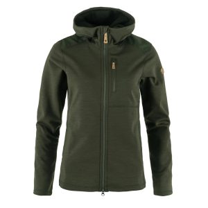 Fjallraven Womens Keb Fleece Hoodie Deep Forest