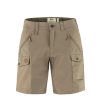 Fjallraven Womens Nikka Curved Shorts Suede Brown