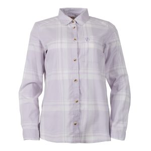 Fjallraven Womens Ovik Lite Flannel Shirt Chalk White / Lavender Mist