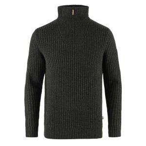 Fjallraven Ovik Half Zip Knit Dark Olive